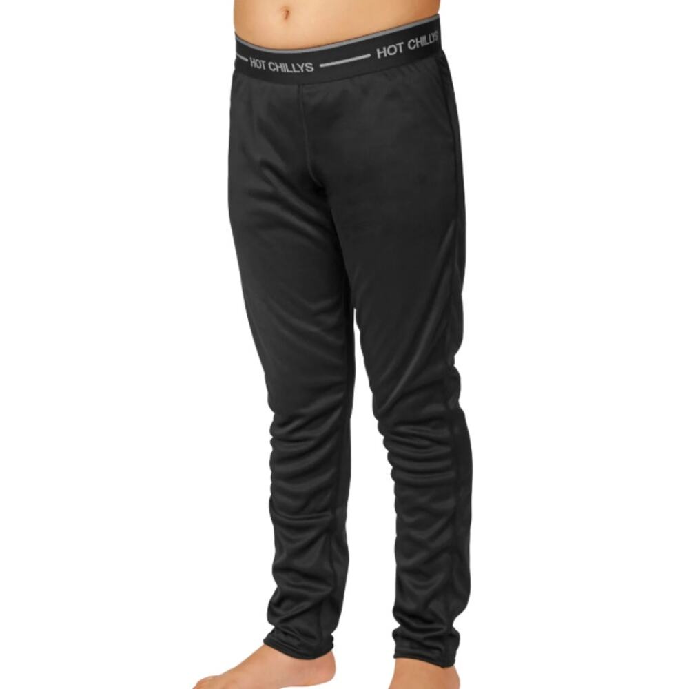 HOT CHILLYS Youth Boy's Peach Skins Base Layer Bottom XS Black NWT